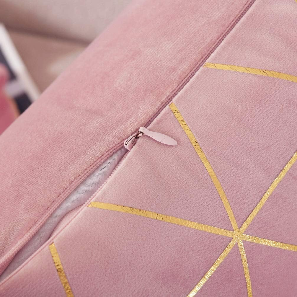 Pack of 2 Throw Pillow Covers Cases - Christmas Decorative Cushion Covers for Sofa Couch Bed Home Decoration, 20 X 20, Pink