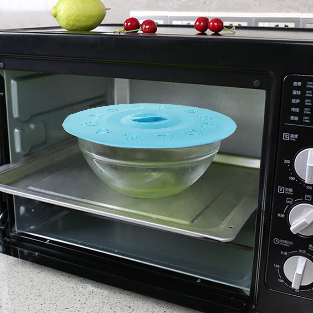 Silicone Microwave Food Covers, IPHOX Food Grade Creative Diamond Mug Cover [Set of 5] Anti-Dust Airtight Seal Cup Cover, 5 Sizes Heat Resistant Silicone Drink Cup Lids for Bowls, Cups, Pots and Pans