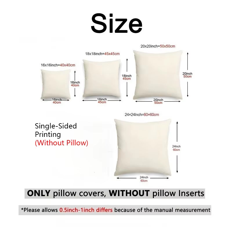 Christmas Deer Pattern Decorative Cushion Covers Square Polyester Pillowcase, Modern Sofa Decorative Cushion Cover