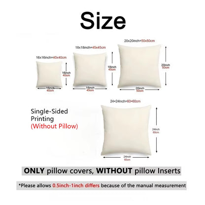 Christmas Deer Pattern Decorative Cushion Covers Square Polyester Pillowcase, Modern Sofa Decorative Cushion Cover